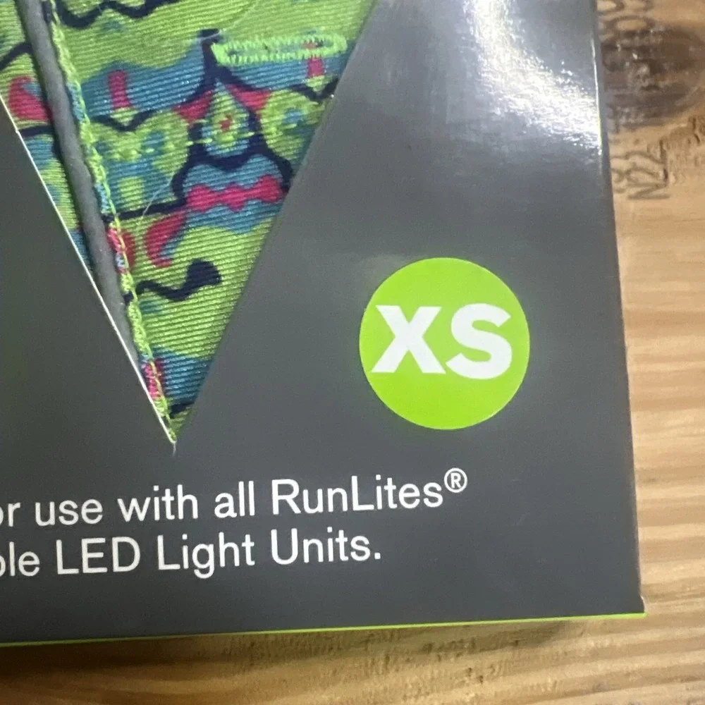 RunLites Peacock Pattern LED Running Gloves XS Half Finger Rechargeable